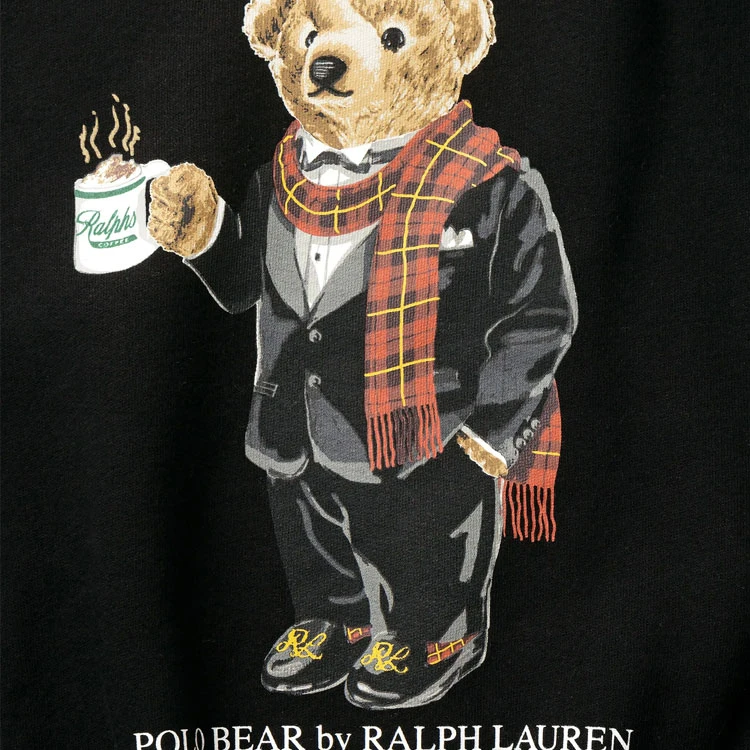 商品[国内直发] Ralph Lauren|小熊印花圆领套头卫衣 女款 黑色,价格¥874,第3张图片详细描述