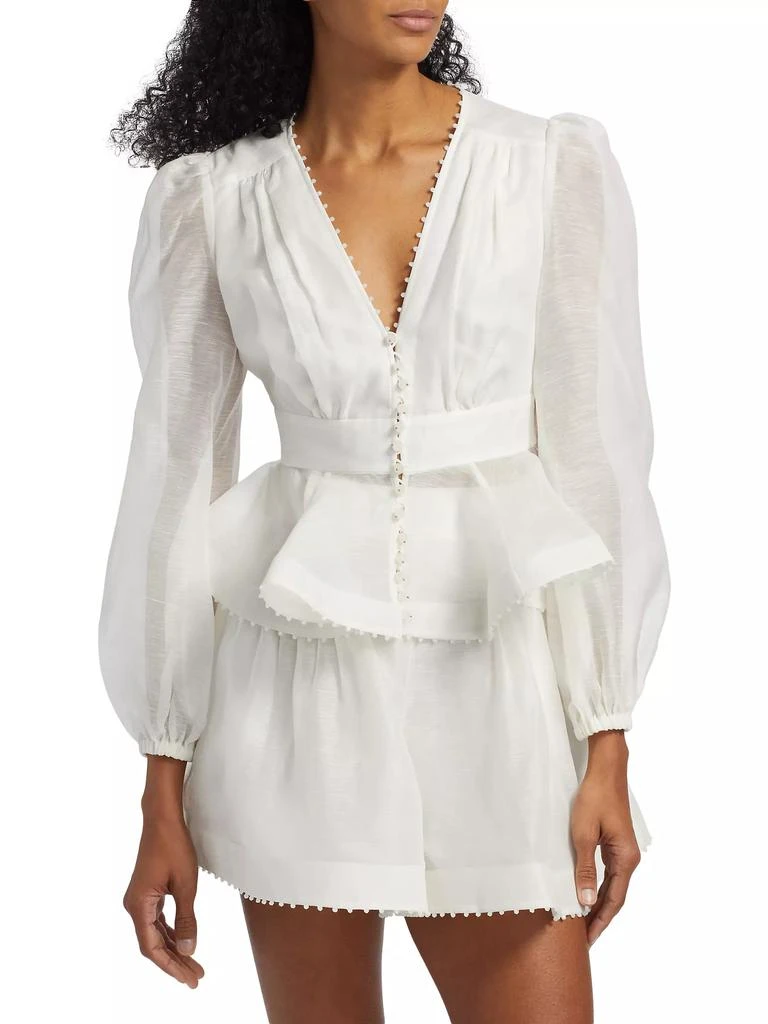 商品Zimmermann|Dawning V-Neck Beaded Blouse,价格¥5786,第3张图片详细描述