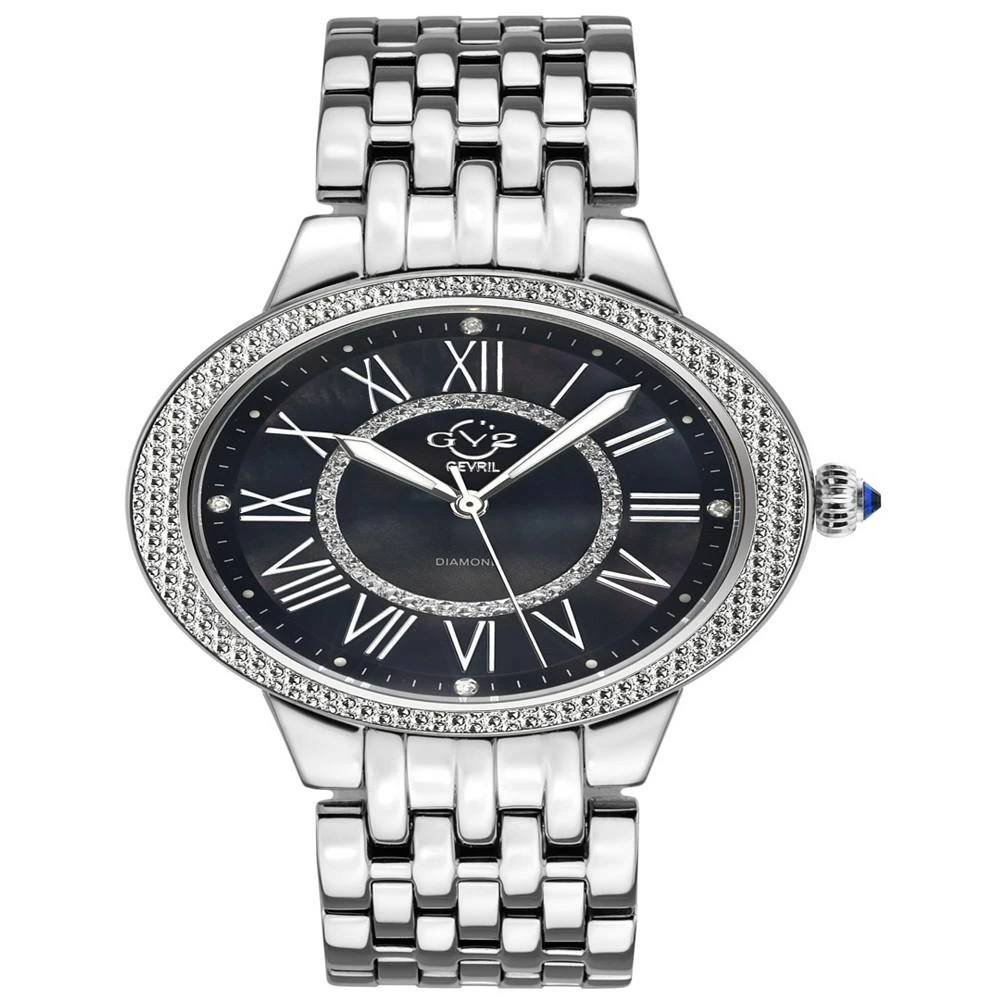 商品Gevril|Women's Astor Ii Swiss Quartz Silver-Tone Stainless Steel Bracelet Watch 38mm,价格¥4310,第1张图片