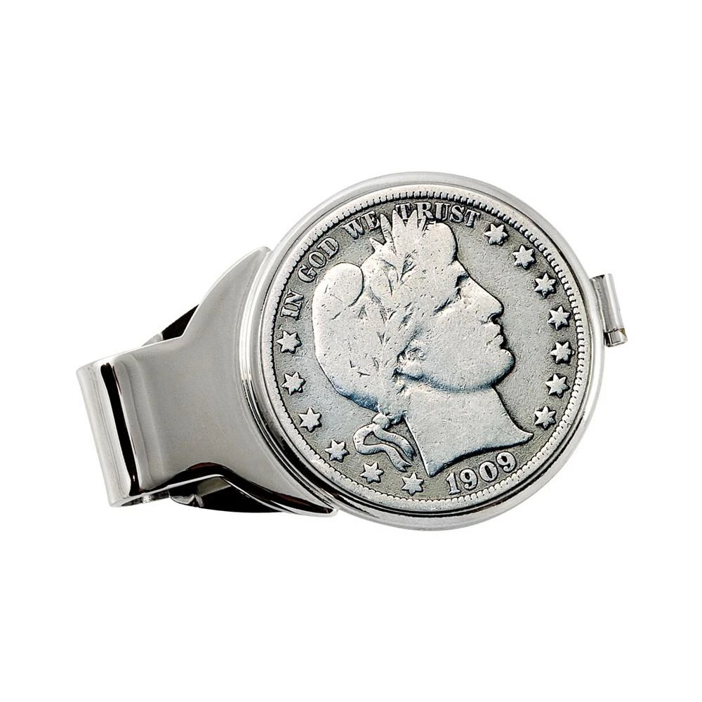 商品American Coin Treasures|Men's Silver Barber Half Dollar Coin Money Clip,价格¥585,第1张图片
