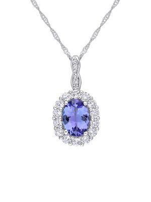 商品Saks Fifth Avenue|14K White Gold & Multi-Stone Pendant Necklace,价格¥7120,第1张图片