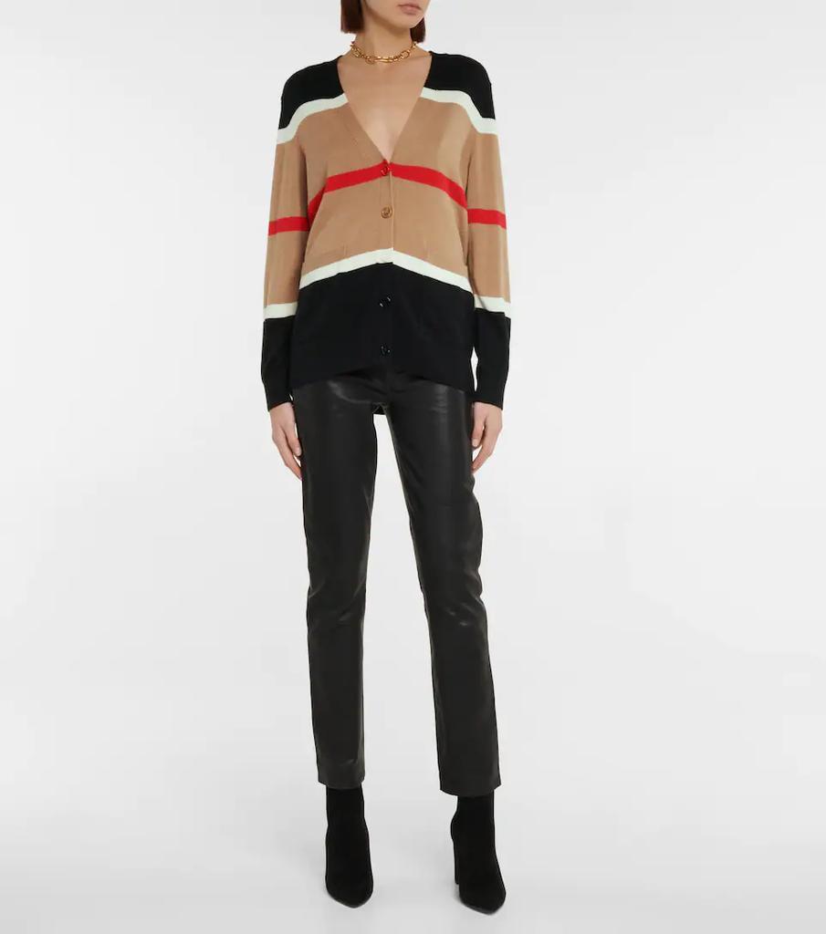 商品Burberry|Striped cashmere and silk cardigan,价格¥6720,第4张图片详细描述