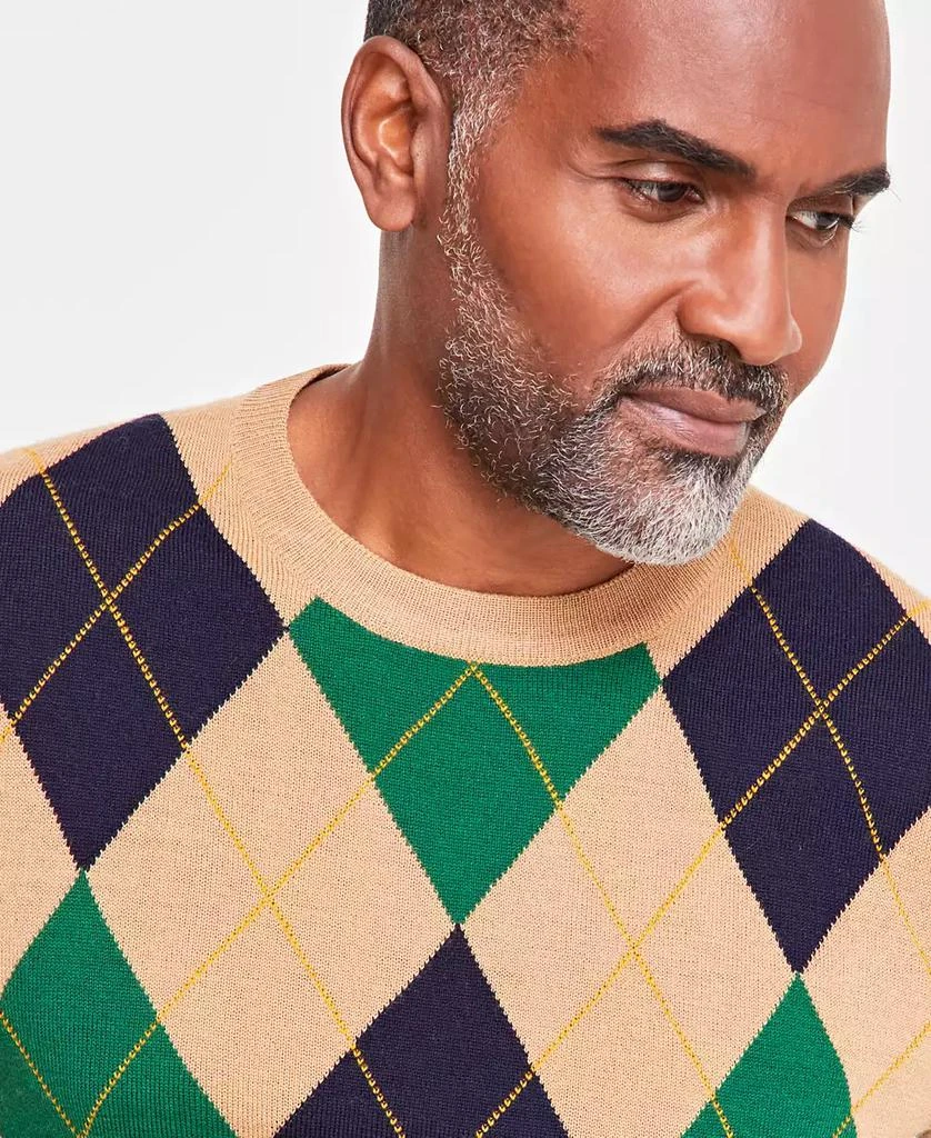 商品Club Room|Men's Argyle Merino Sweater, Created for Macy's,价格¥150,第2张图片详细描述