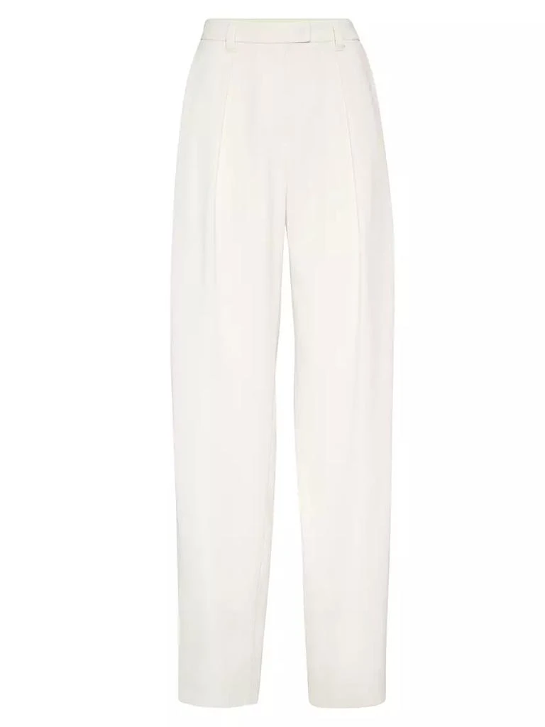 商品Brunello Cucinelli|Viscose And Virgin Wool Gabardine Relaxed Slouchy Trousers With Monili,价格¥18413,第1张图片