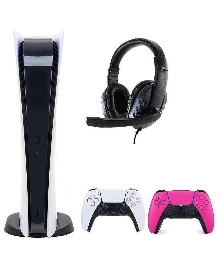 商品SONY|PS5 Digital Console with Extra Pink Dualsense Controller and Universal Headset,价格¥5484,第1张图片