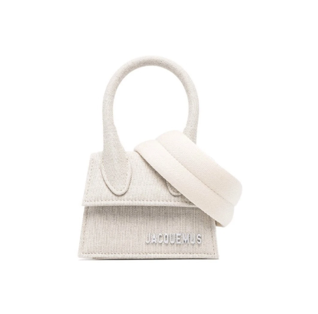 商品Jacquemus|纯色字母Logo徽标 帆布 单肩 斜挎手提包 迷你 男女同款灰色  216BA001-3071-140,价格¥4591,第1张图片
