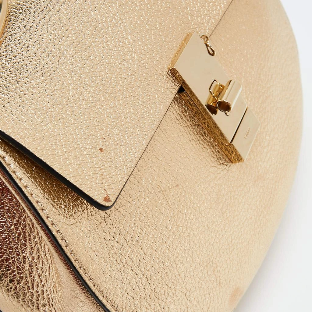 Chloe Metallic Gold Leather Medium Drew Shoulder Bag 商品