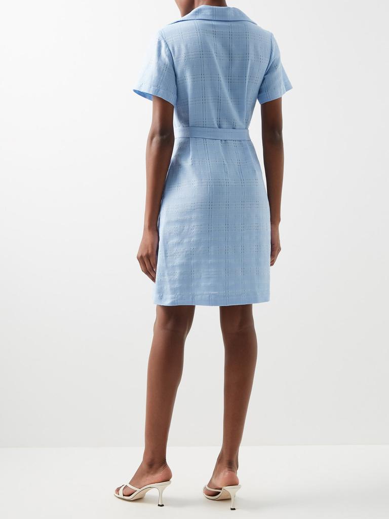 商品LISA MARIE FERNANDEZ|Ajoure-pique cotton belted shirt dress,价格¥3750,第7张图片详细描述