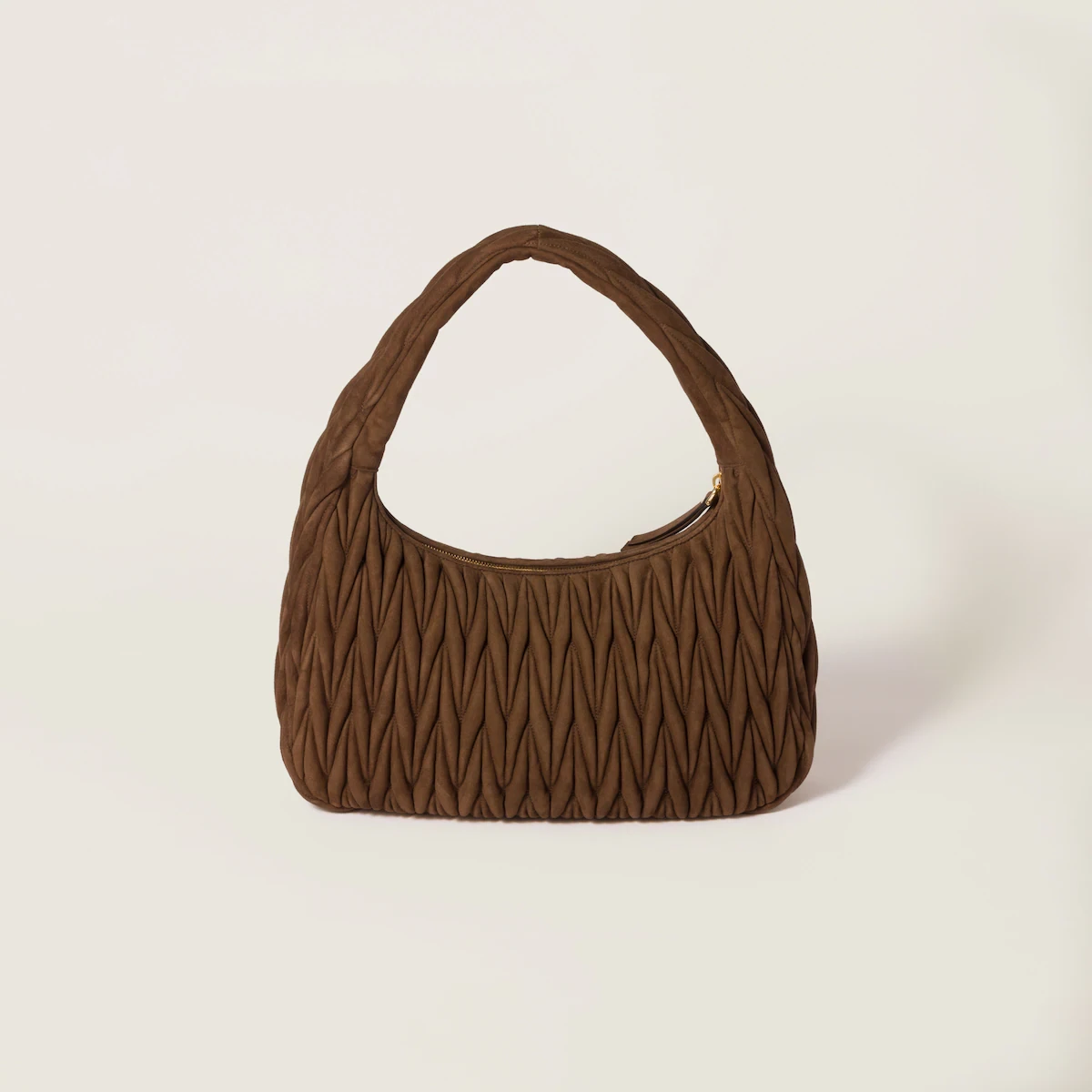 【预售】 缪缪 25春夏 女士 手提包 Sac Wander en suède matelassé 5BC183_AB7O_F0324_V_OOH 商品