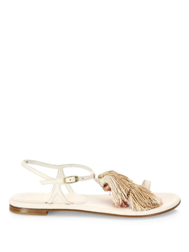 商品Stuart Weitzman|Jabow Tassel Trim Nappa Leather Ankle Strap Sandals,价格¥1194,第5张图片详细描述