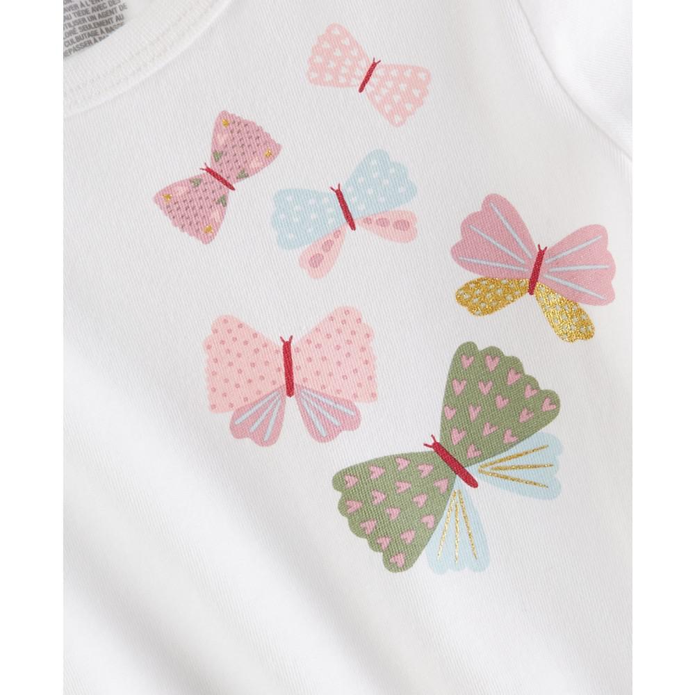 商品First Impressions|Baby Girls Butterfly Flurries Peplum T-Shirt, Created for Macy's,价格¥53,第5张图片详细描述