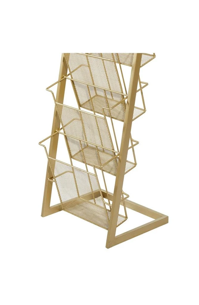 Tall Goldtone Metal 4-Slot Magazine Holder 商品