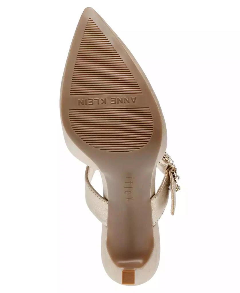 商品Anne Klein|Women's Riri-C Imitation Pearl Buckle Mules,价格¥245,第5张图片详细描述