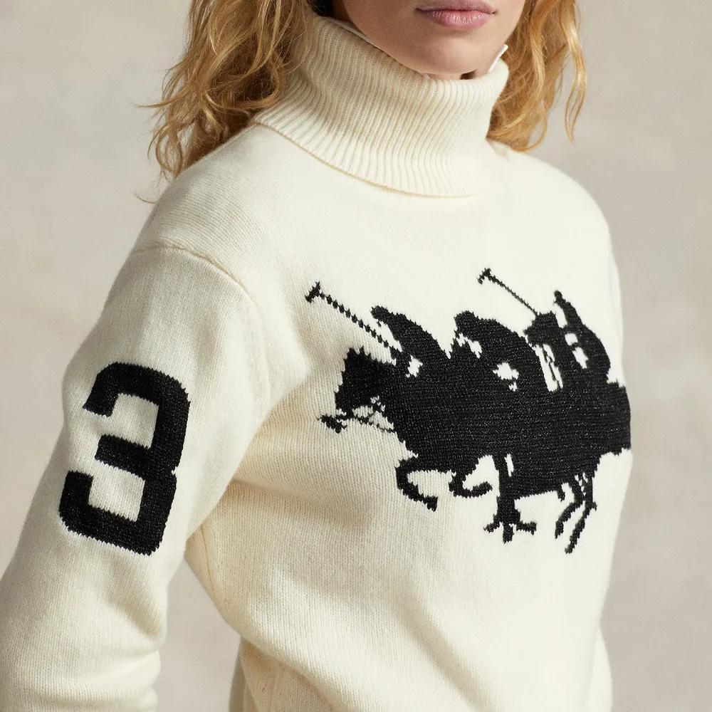 Polo Ralph Lauren Jacquard-Logo Wool and Cashmere-Blend Jumper商品第5张图片规格展示