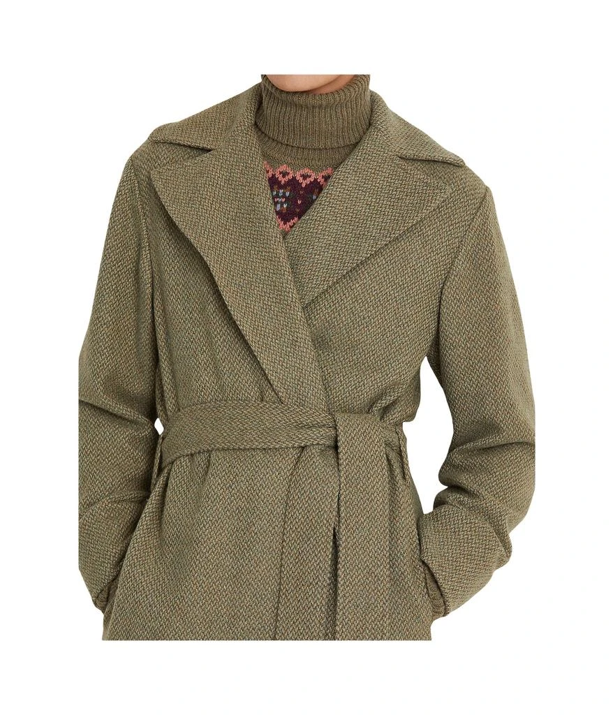 商品Ralph Lauren|Wool Tweed Wrap Coat,价格¥3679,第3张图片详细描述