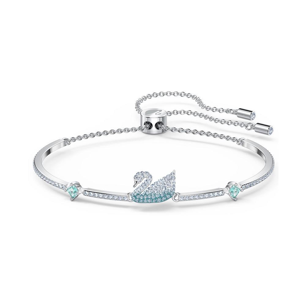 商品Swarovski|Silver-Tone Crystal Swan Bracelet,价格¥956,第1张图片