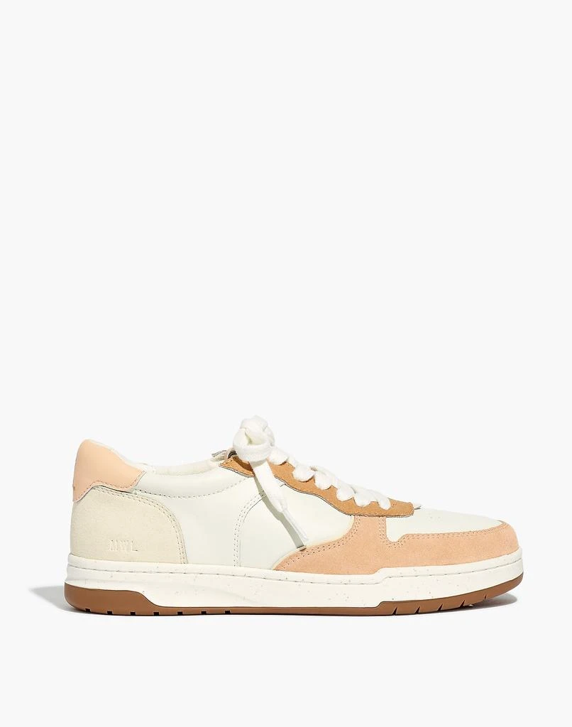 商品Madewell|Court Low-Top Sneakers in Peach Colorblock,价格¥476,第2张图片详细描述