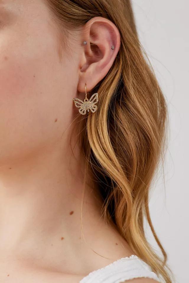 商品Urban Outfitters|Sandra Rhinestone Butterfly Earring,价格¥74,第4张图片详细描述