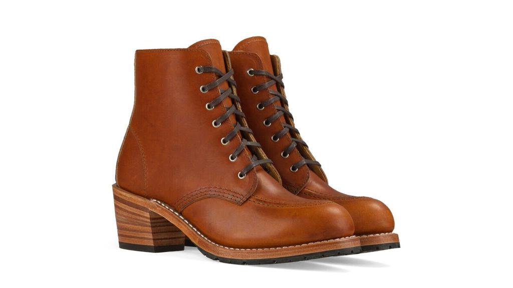 Bottes Red Wing Heritage Clara 3406 pour femmes, en cuir marron, à lacets et talon bloc image 2