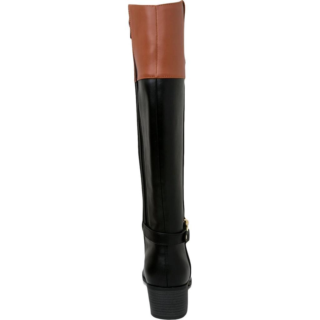 商品Karen Scott|Karen Scott Womens Vickyy Faux Leather Stacked Heel Knee-High Boots,价格¥98,第6张图片详细描述
