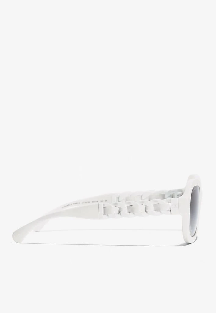 商品Chanel|Rectangular Sunglasses with Chain Detail,价格¥3182,第3张图片详细描述