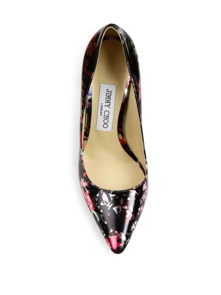 商品Jimmy Choo|Romy 100 Camoflower-Print Metallic Leather Pumps 高跟鞋,价格¥2250,第4张图片详细描述