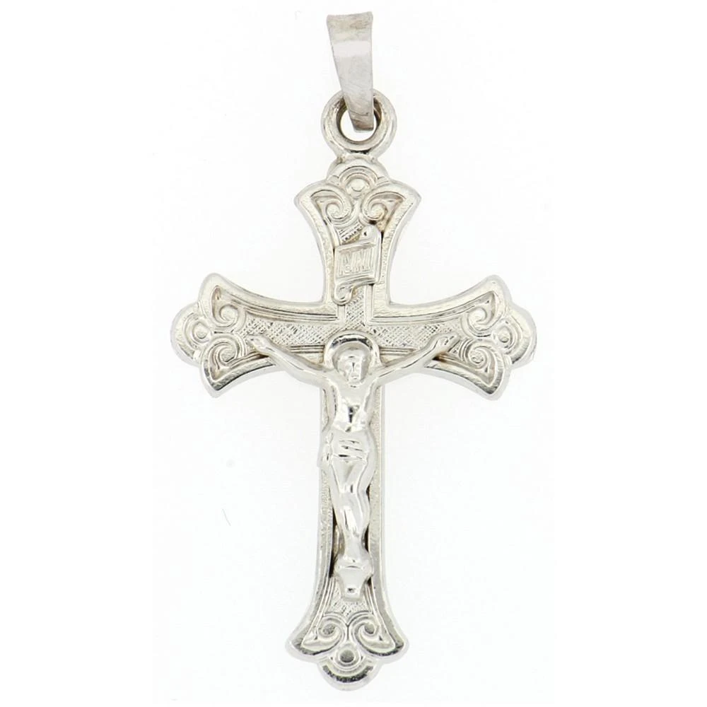 商品Macy's|Crucifix Cross Pendant in 14k White Gold,价格¥2951,第1张图片