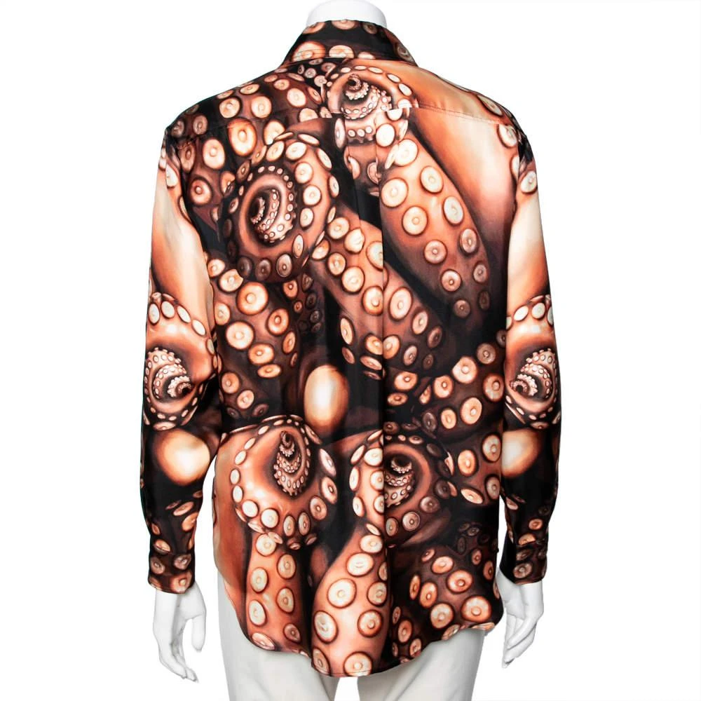 商品[二手商品] Burberry|Burberry London Brown Octopus Print Silk Long Sleeve Shirt S,价格¥2491,第3张图片详细描述