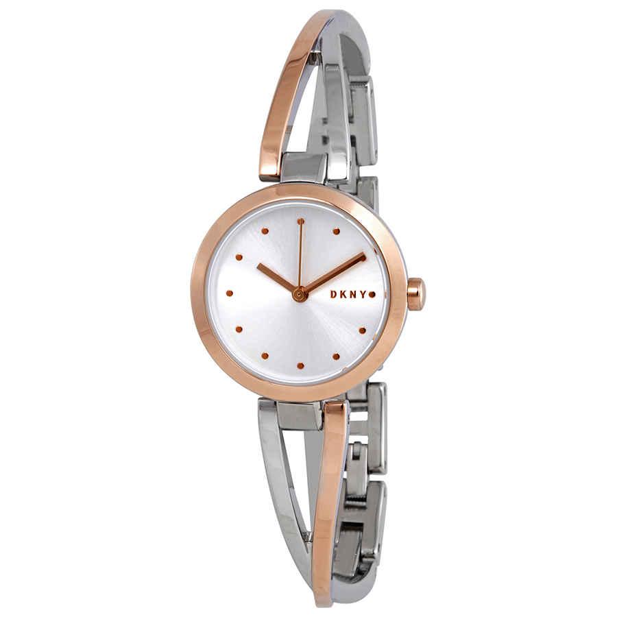 DKNY Crosswalk Quartz Silver Dial Two-tone Ladies Watch NY2791商品第1张图片规格展示