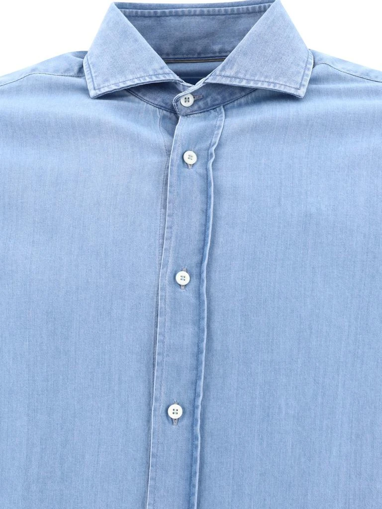 商品Brunello Cucinelli|Denim Shirt Shirts Light Blue,价格¥2802,第3张图片详细描述