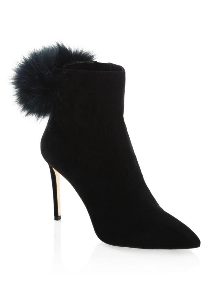 商品Jimmy Choo|Tesler Fur Pom & Suede Booties,价格¥3747,第1张图片