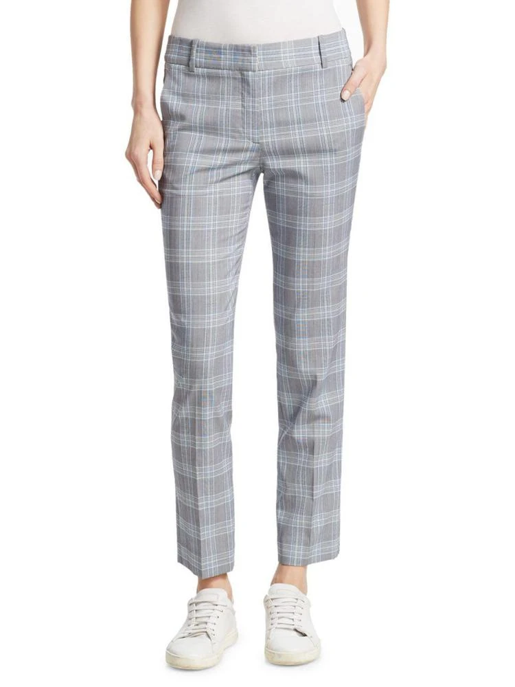 商品Theory|Checkered Straight-Leg Wool Trousers,价格¥711,第1张图片