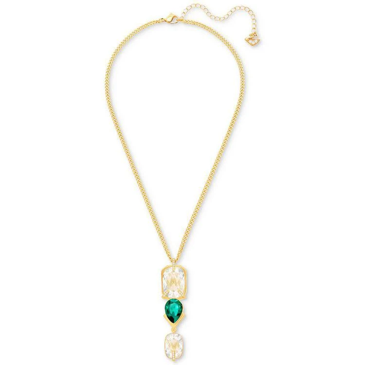 商品Swarovski|Gold-Tone Clear & Green Crystal Pendant Necklace,价格¥1265,第3张图片详细描述