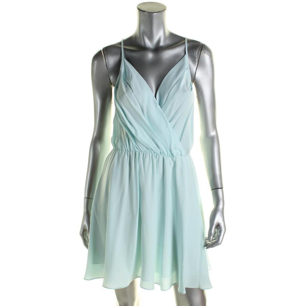 商品Amanda Uprichard|Amanda Uprichard Womens Juniors Chelsea Silk Fit & Flare Party Dress,价格¥125,第7张图片详细描述
