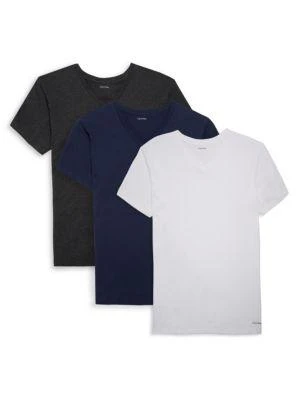 商品Calvin Klein|3-Pack V-Neck Cotton Tees,价格¥162,第1张图片