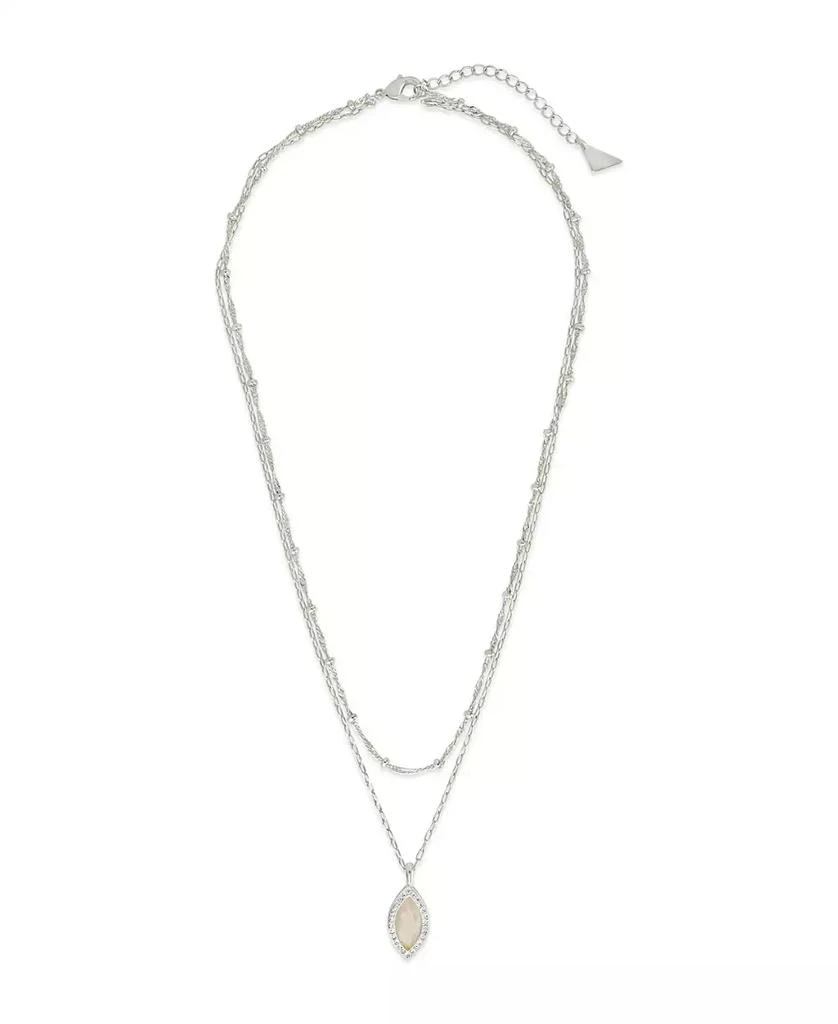 商品Sterling Forever|Calla Layered Necklace,价格¥443,第3张图片详细描述