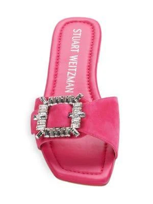 Embellished Suede Flat Sandals 商品