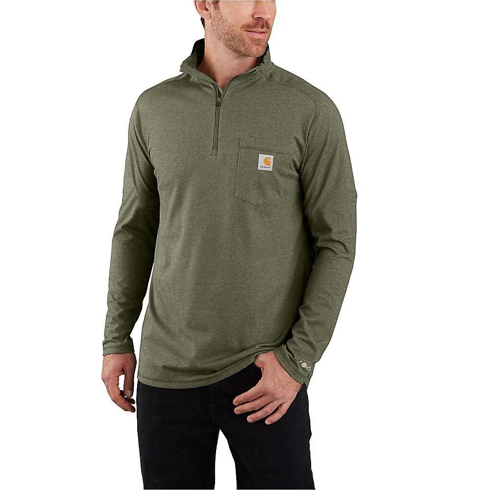 商品Carhartt|Carhartt Men's Force Relaxed-Fit Midweight LS 1/4 Zip Pocket T-Shirt,价格¥330,第3张图片详细描述