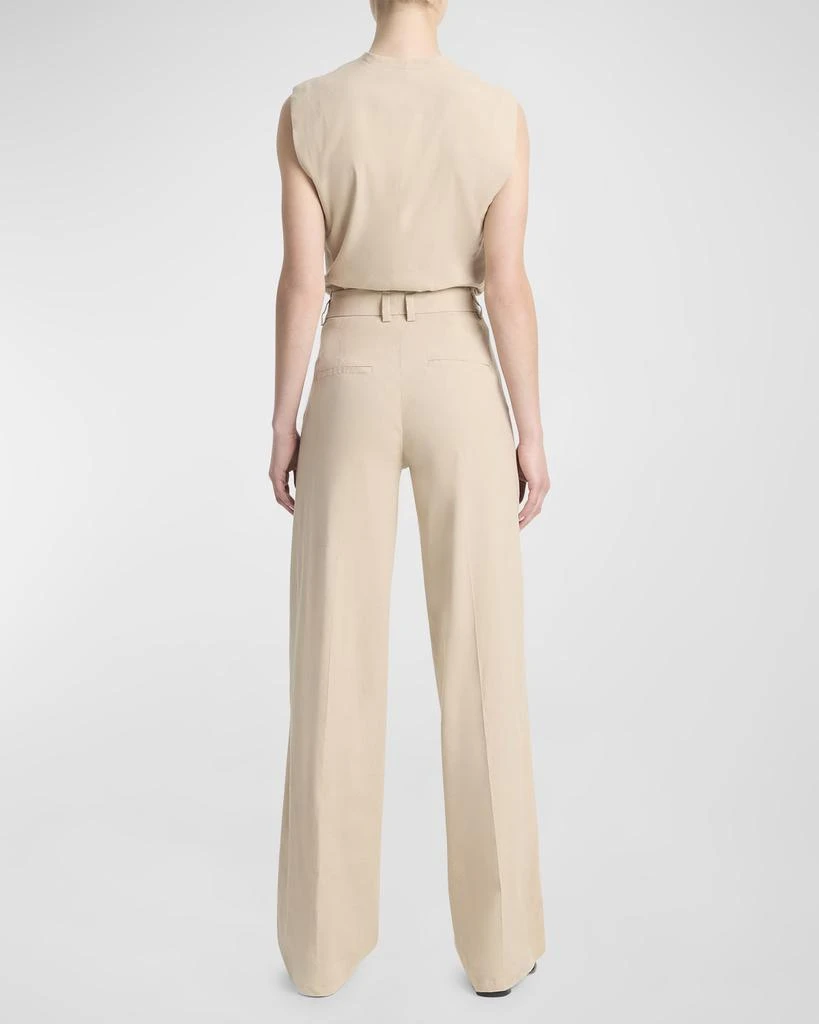 商品Vince|Stretch Linen High-Waist Pintuck Wide-Leg Pants,价格¥766,第2张图片详细描述