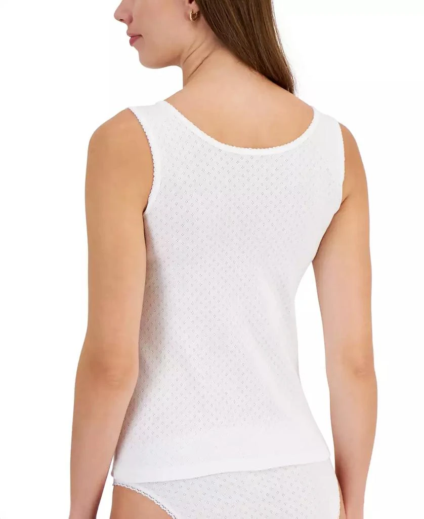 商品Charter Club|Women's Cotton Pointelle Tank Top, Created for Macy's,价格¥94,第3张图片详细描述