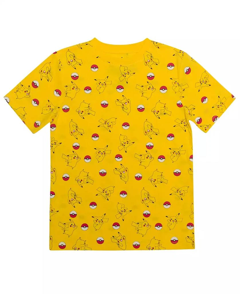 商品Pokemon|Big Boys Pikachu All Over Print Short Sleeve Graphic T-shirt,价格¥38,第1张图片