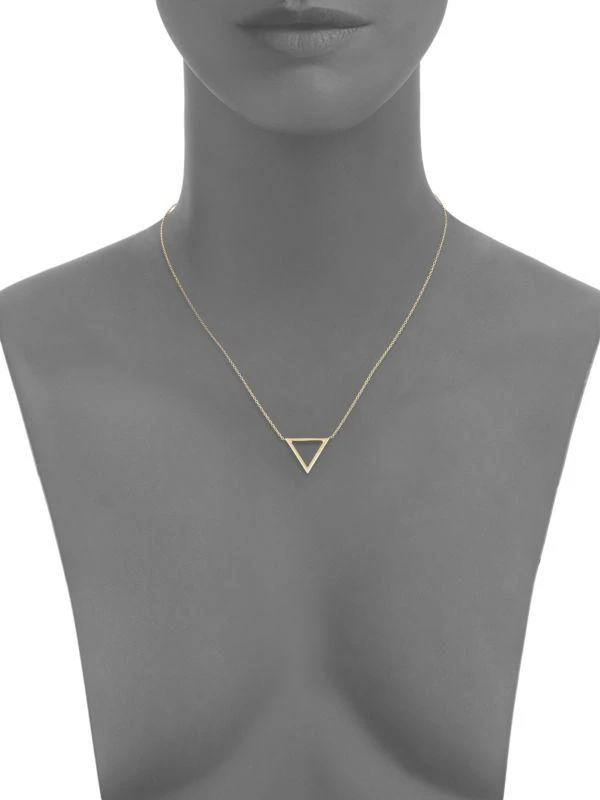 商品Saks Fifth Avenue|Ophol 14K Yellow Gold Triangle Pendant Necklace,价格¥2690,第2张图片详细描述