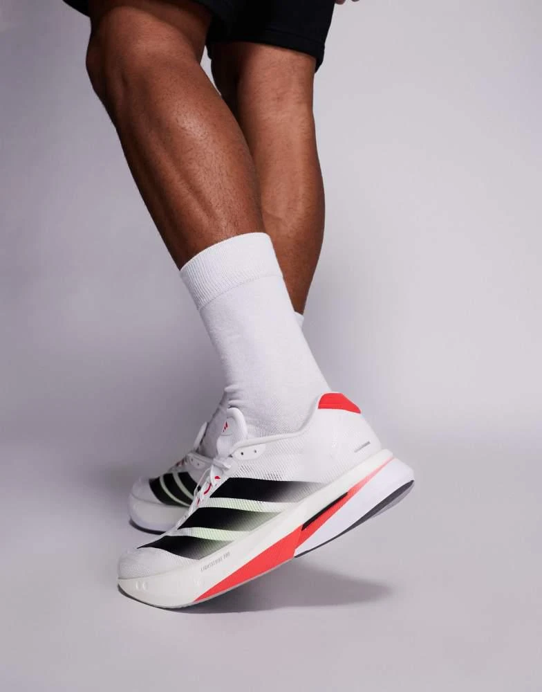 商品Adidas|adidas Running Adizero Boston 13 in white black and red,价格¥1443,第5张图片详细描述