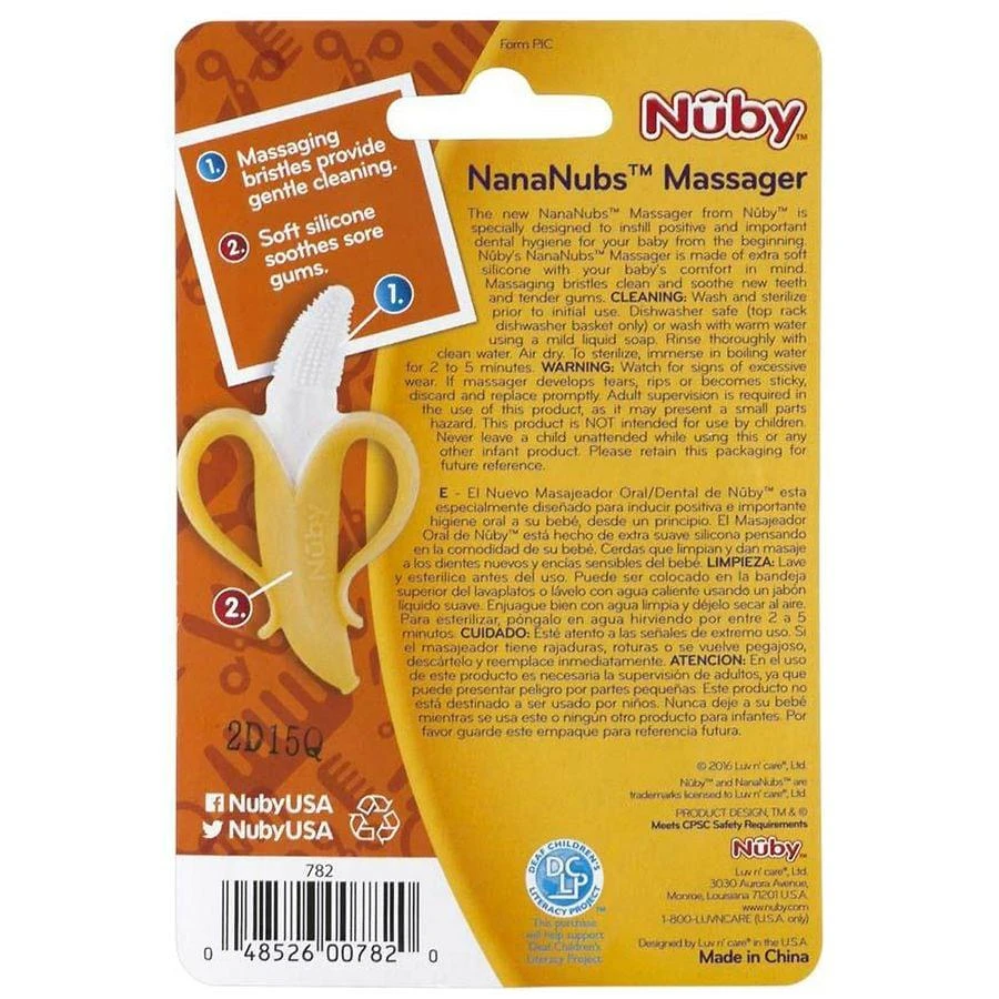 商品Nuby|Nana Nubs Banana Massaging Toothbrush,价格¥26,第3张图片详细描述