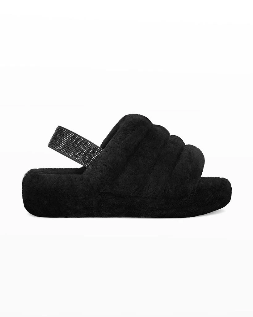 商品UGG|Fluff Yeah Shearling Bling Slingback Slippers,价格¥688,第1张图片