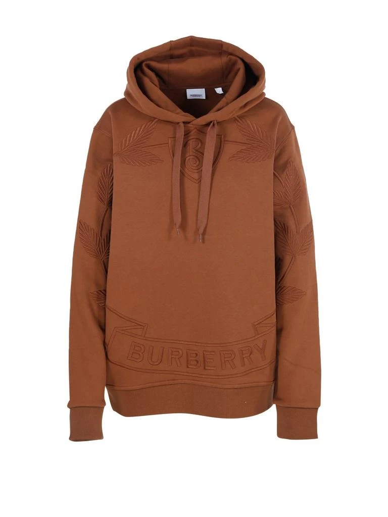 商品Burberry|Burberry Logo Embroidered Drawstring Hoodie,价格¥3373-¥4061,第1张图片