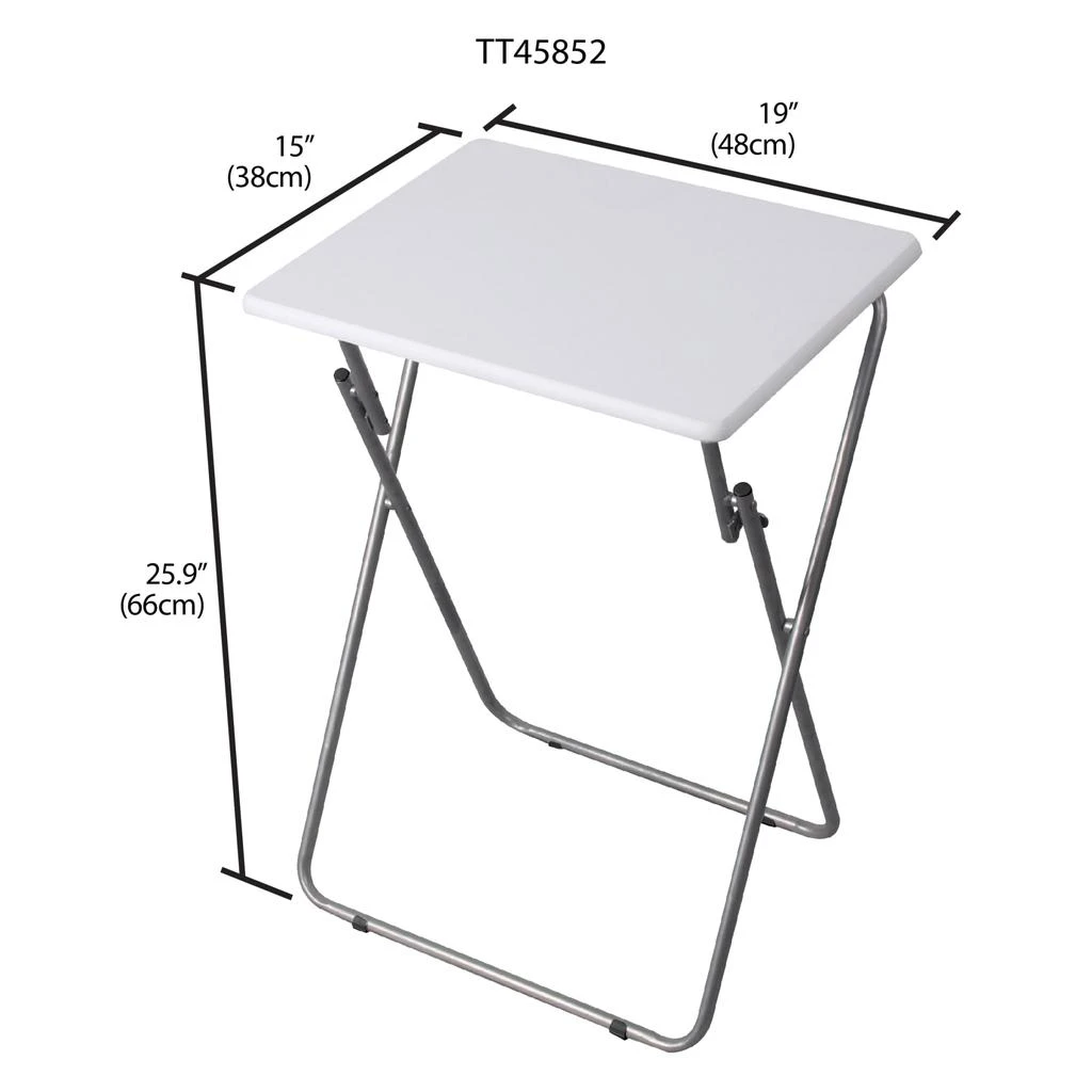 商品Home Basics|Home Basics Multi-Purpose Foldable Table, White,价格¥257,第3张图片详细描述