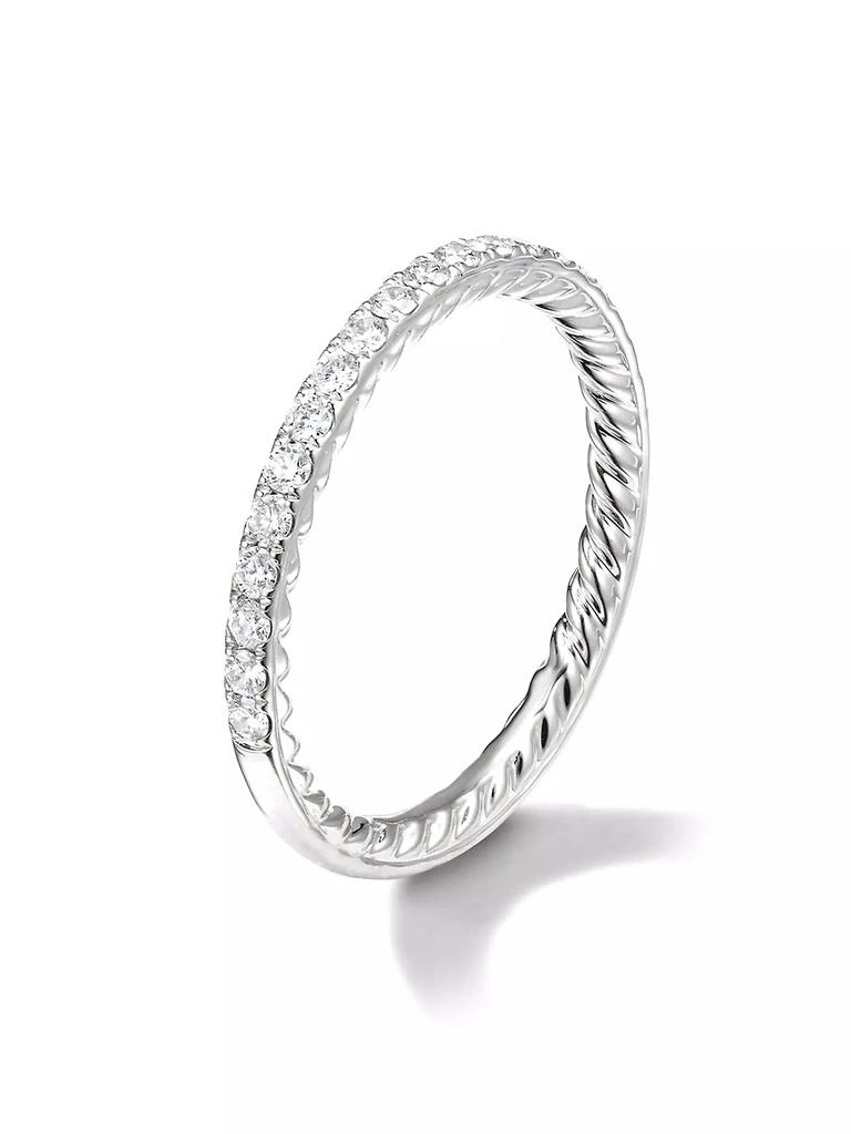 商品David Yurman|DY Eden Partway Band Ring in Platinum,价格¥13488,第3张图片详细描述