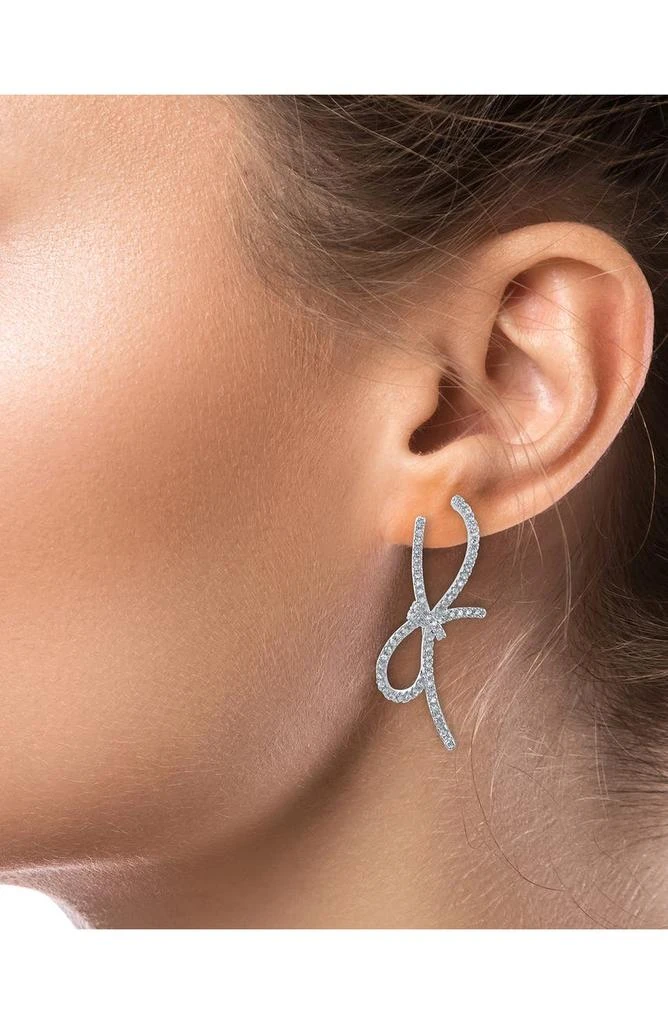 商品Kenneth Jay Lane|Pavé CZ Bow Drop Earrings,价格¥613,第2张图片详细描述