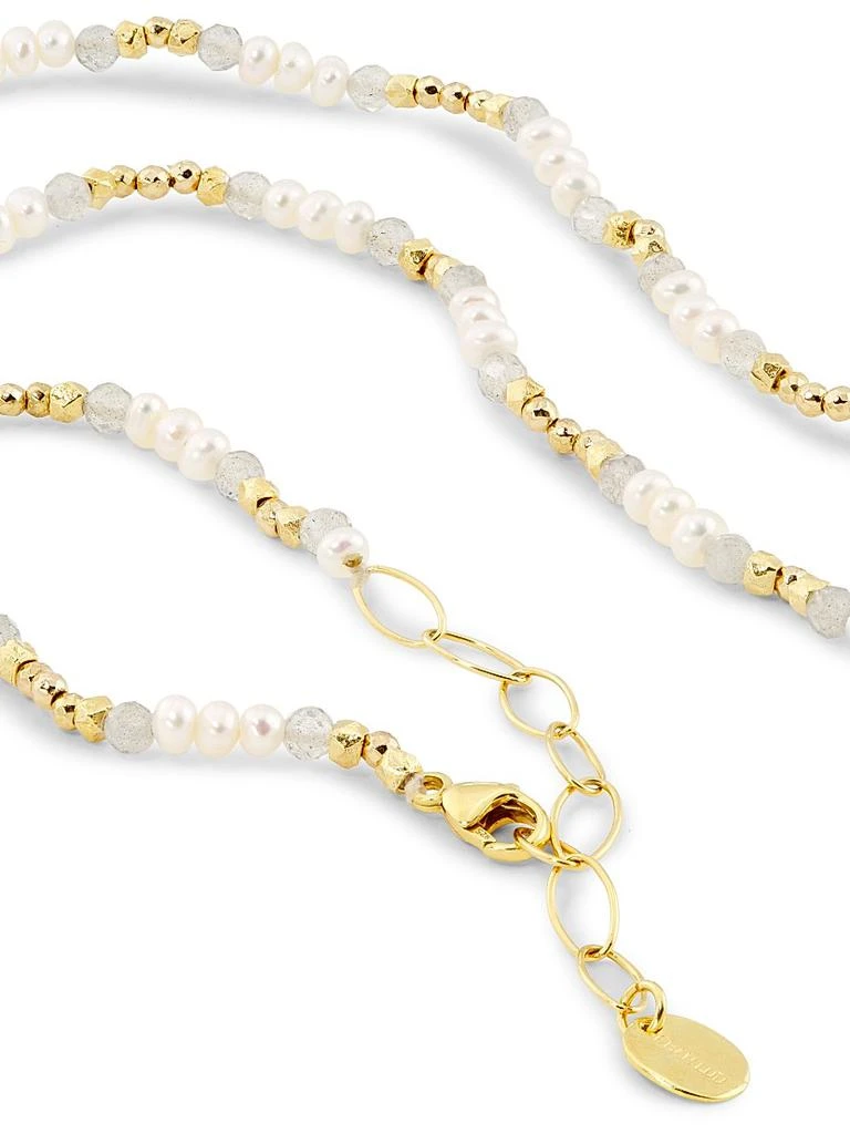 商品Chan Luu|Naked 18K Gold-Plated, Freshwater Pearl & Multi-Gemstone Wrap Bracelet,价格¥1307,第3张图片详细描述